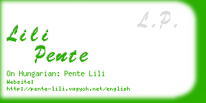 lili pente business card